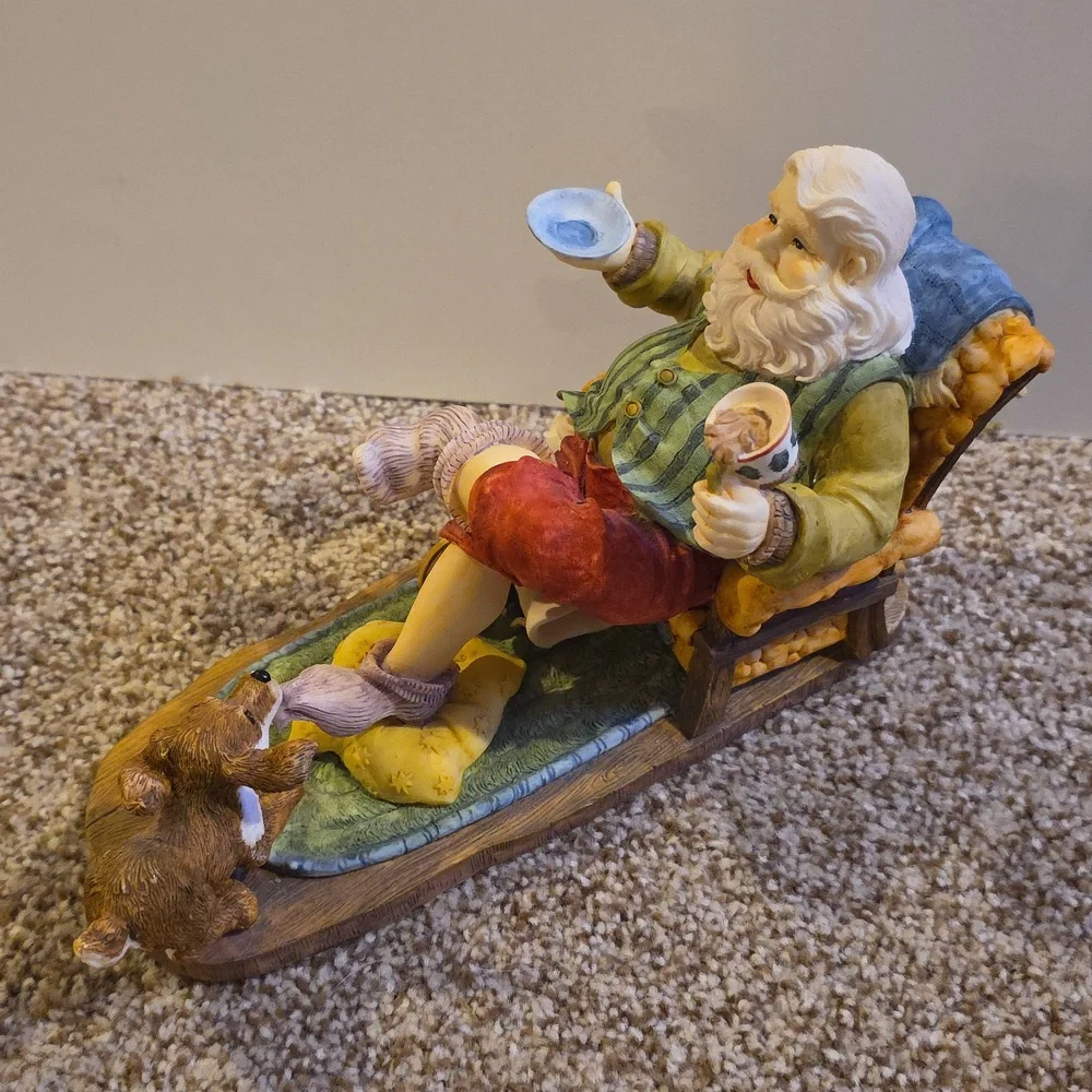 Santa Claus Figurine with Dog